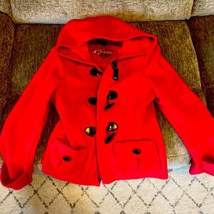 Pink Guess hooded coat
